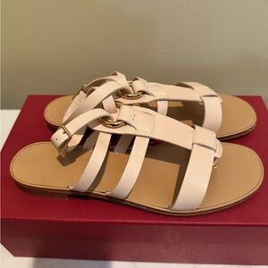 Women's Salvatore  Ferragamo  Cream Sandals